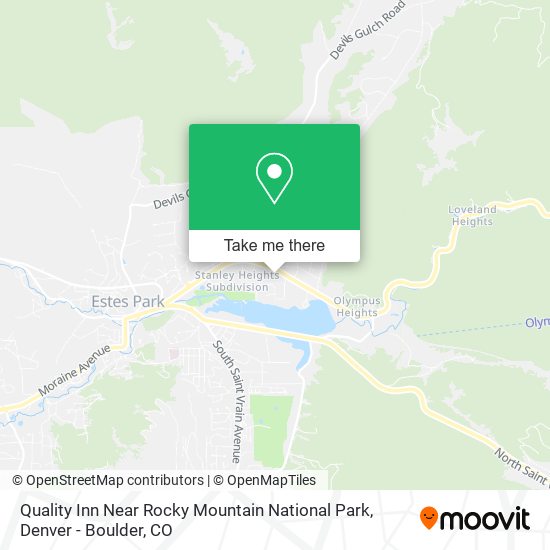 Mapa de Quality Inn Near Rocky Mountain National Park