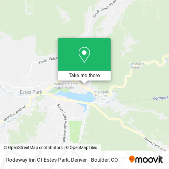 Rodeway Inn Of Estes Park map