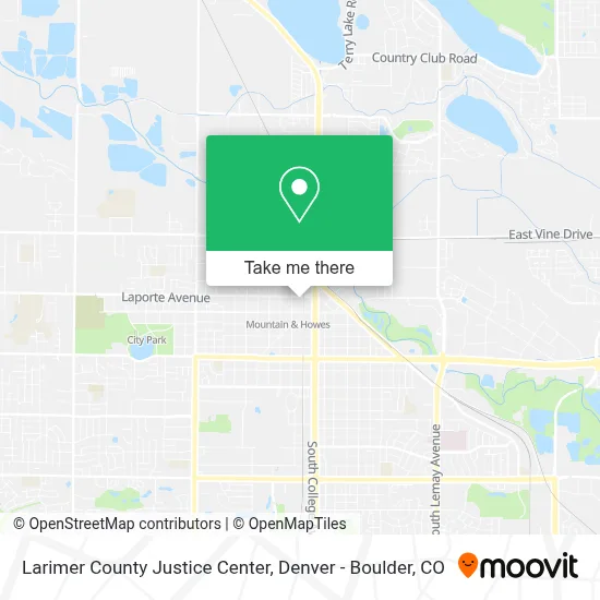 Larimer County Justice Center map
