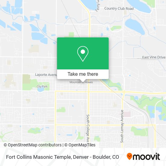 Mapa de Fort Collins Masonic Temple