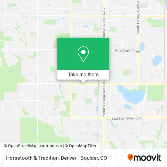 Horsetooth & Tradition map