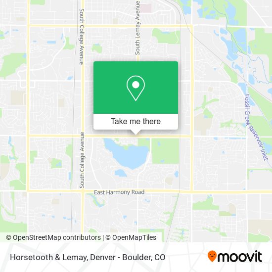 Horsetooth & Lemay map