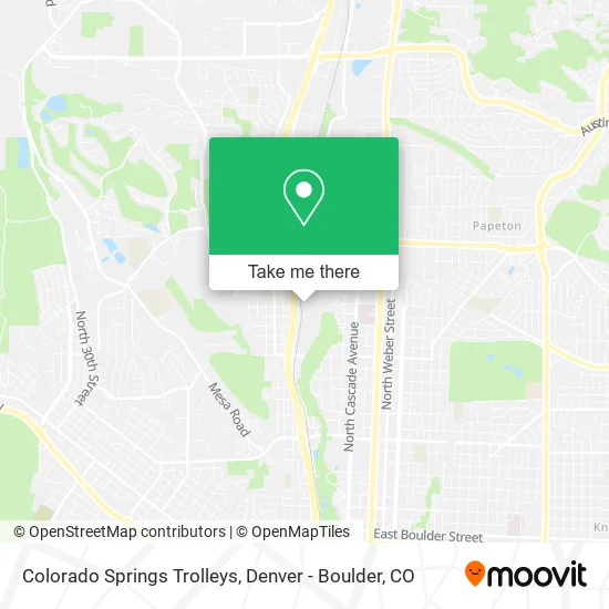 Colorado Springs Trolleys map