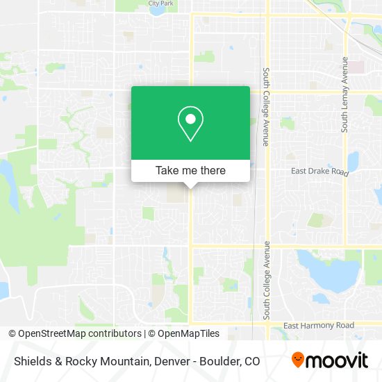 Mapa de Shields & Rocky Mountain