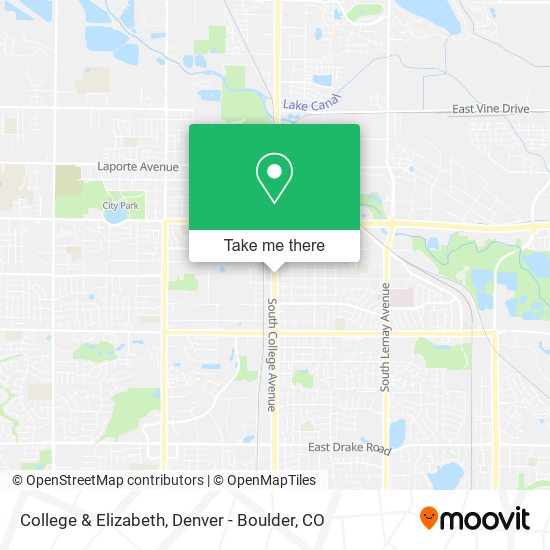 College & Elizabeth map