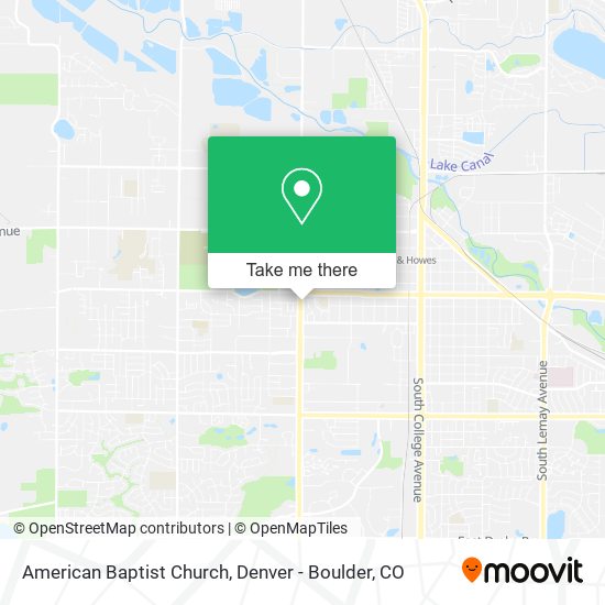 American Baptist Church map