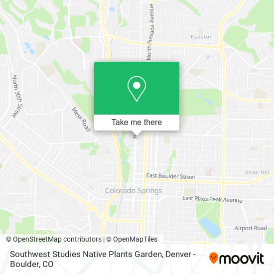 Southwest Studies Native Plants Garden map