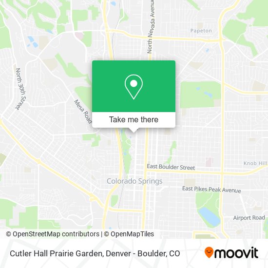 Mapa de Cutler Hall Prairie Garden