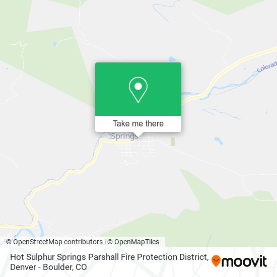 Hot Sulphur Springs Parshall Fire Protection District map