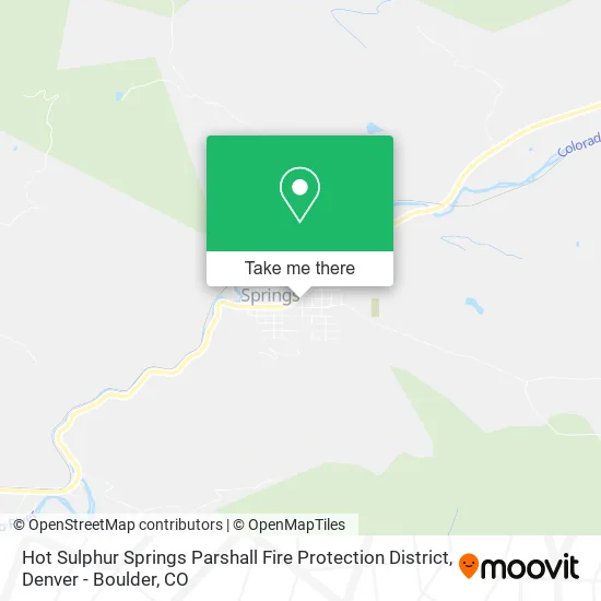 Hot Sulphur Springs Parshall Fire Protection District map