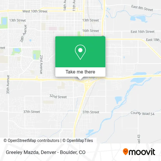 Greeley Mazda map