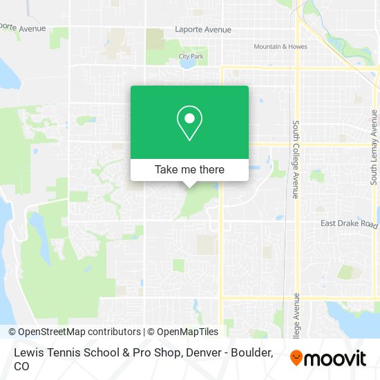Lewis Tennis School & Pro Shop map