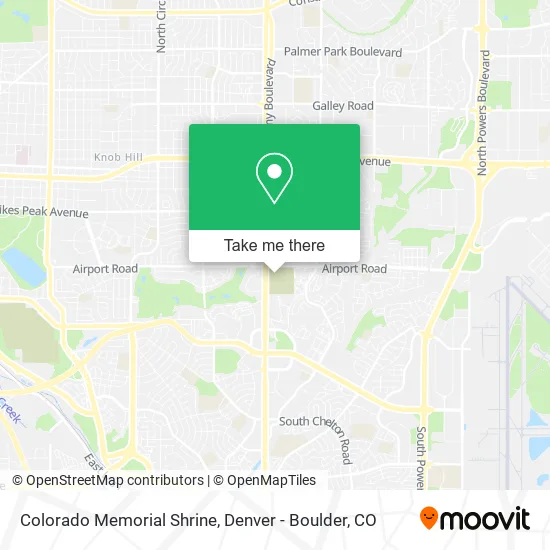 Colorado Memorial Shrine map