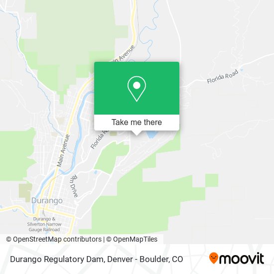 Durango Regulatory Dam map