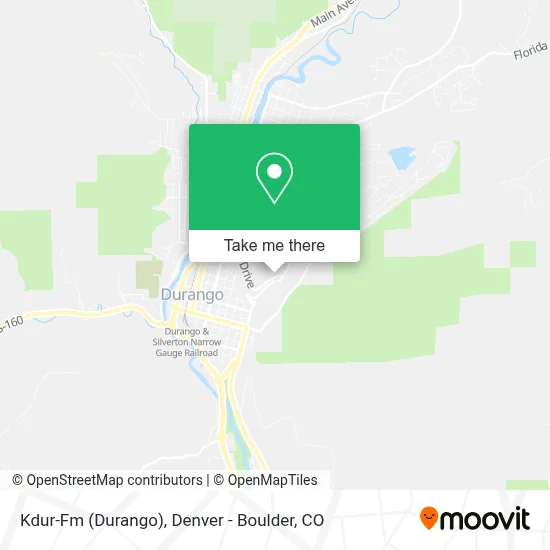 Kdur-Fm (Durango) map