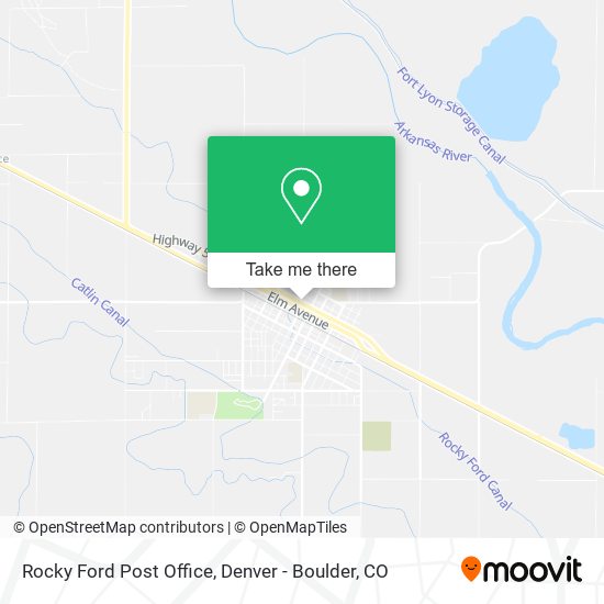 Rocky Ford Post Office map