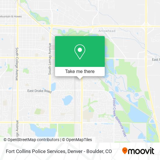 Mapa de Fort Collins Police Services
