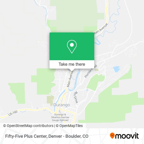 Fifty-Five Plus Center map