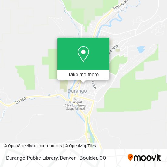 Durango Public Library map