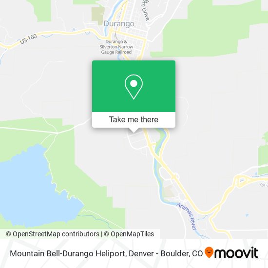 Mountain Bell-Durango Heliport map