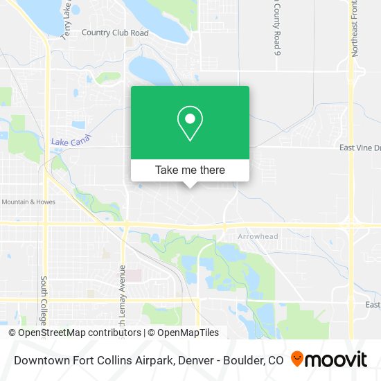 Downtown Fort Collins Airpark map