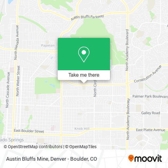Austin Bluffs Mine map