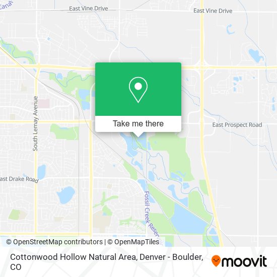 Cottonwood Hollow Natural Area map
