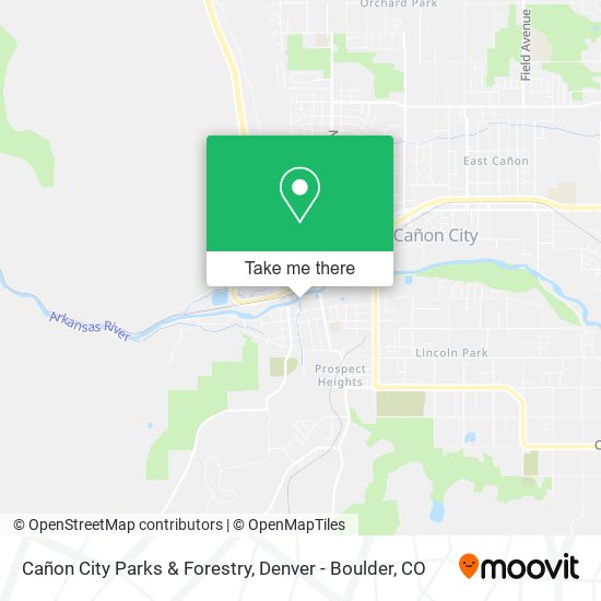 Cañon City Parks & Forestry map