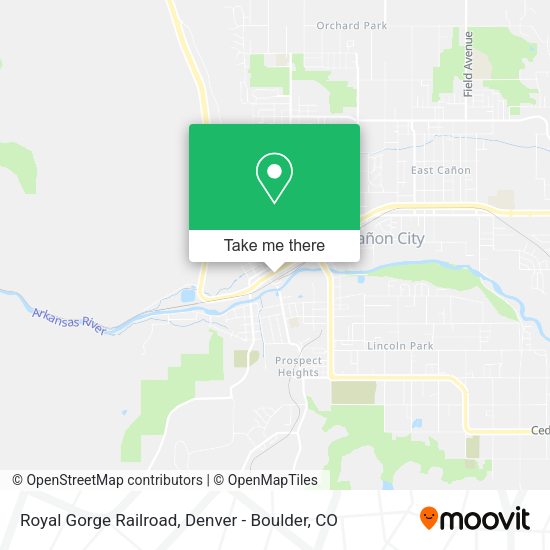 Royal Gorge Railroad map