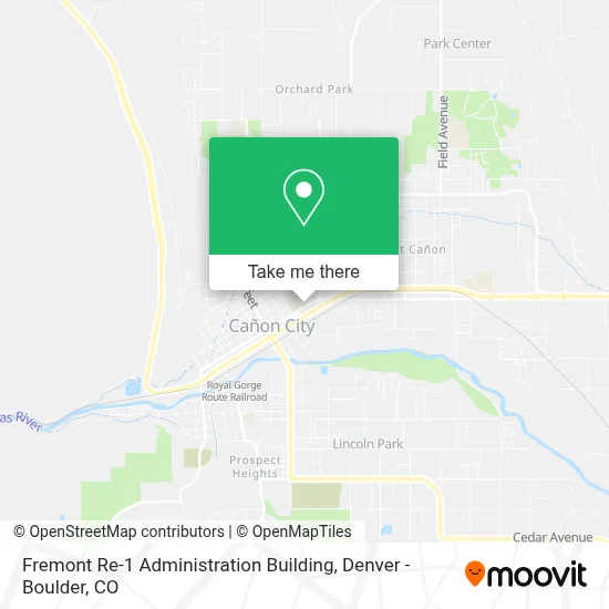 Fremont Re-1 Administration Building map