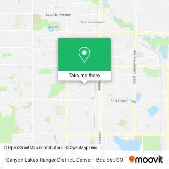 Canyon Lakes Ranger District map