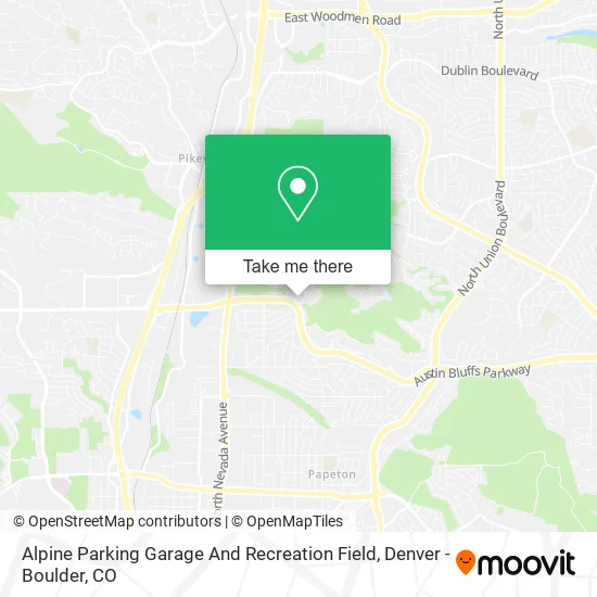 Alpine Parking Garage And Recreation Field map