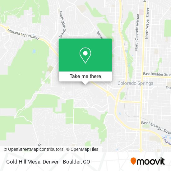 Mapa de Gold Hill Mesa