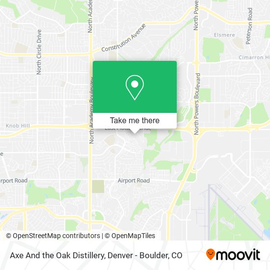 Mapa de Axe And the Oak Distillery