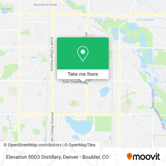 Elevation 5003 Distillery map