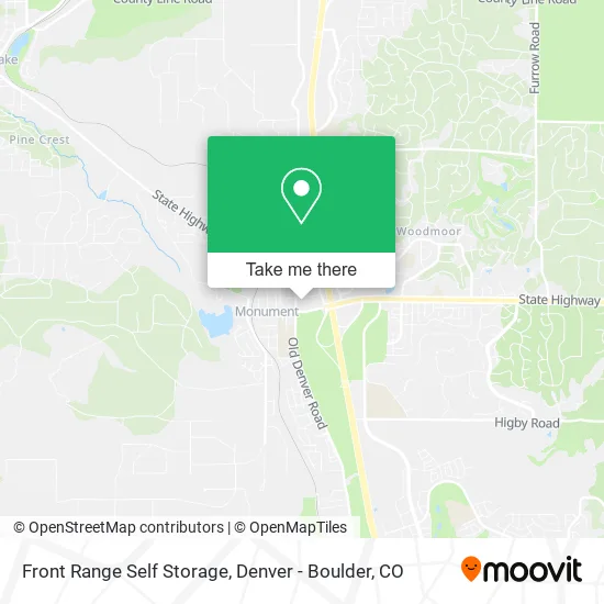 Front Range Self Storage map