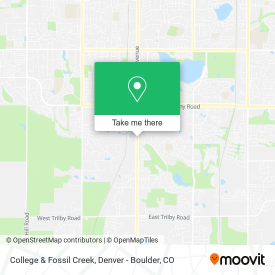 College & Fossil Creek map