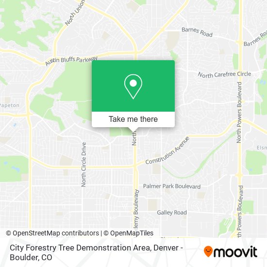 City Forestry Tree Demonstration Area map