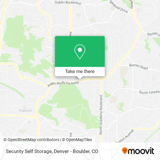 Security Self Storage map