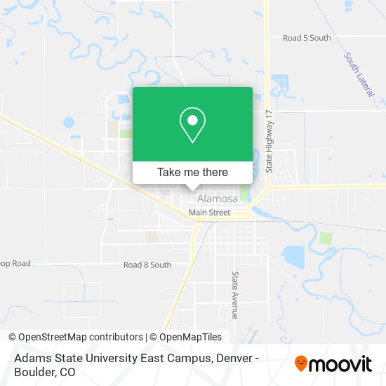 Adams State University East Campus map