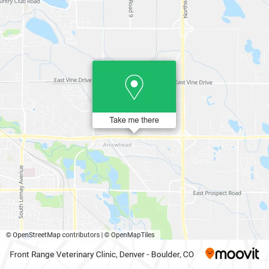 Front Range Veterinary Clinic map