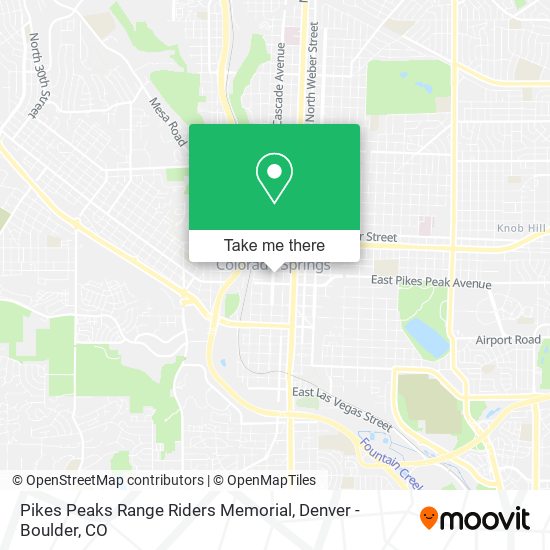 Pikes  Peaks Range Riders Memorial map