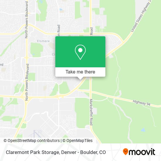 Mapa de Claremont Park Storage
