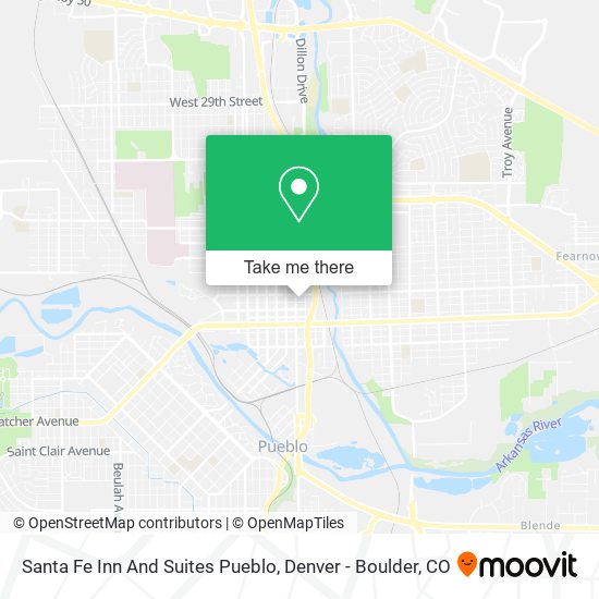 Mapa de Santa Fe Inn And Suites Pueblo