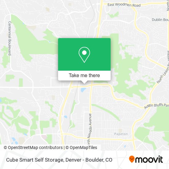 Mapa de Cube Smart Self Storage