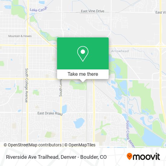 Riverside Ave Trailhead map