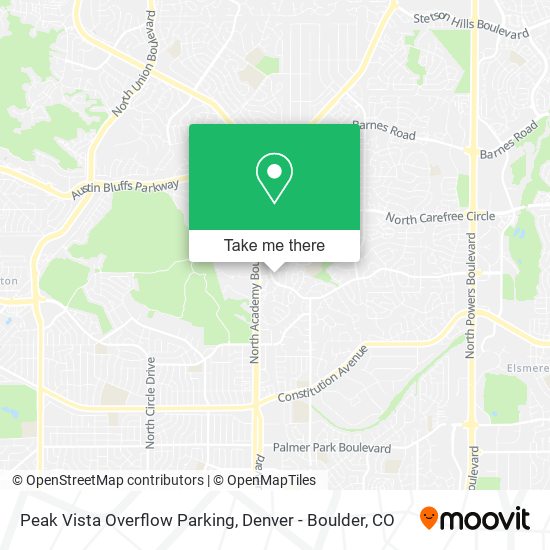 Mapa de Peak Vista Overflow Parking