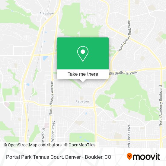 Portal Park Tennus Court map