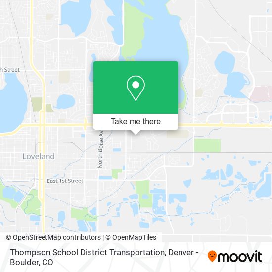 Mapa de Thompson School District Transportation