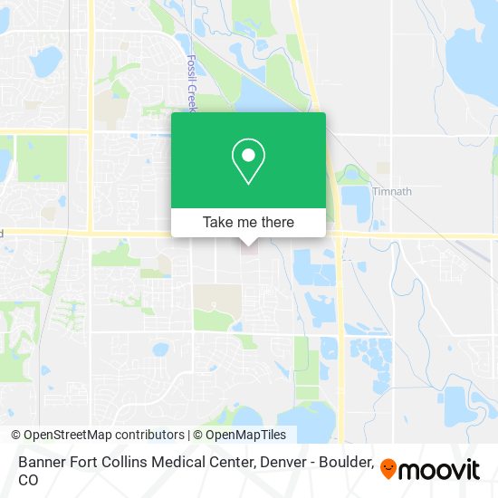 Banner Fort Collins Medical Center map